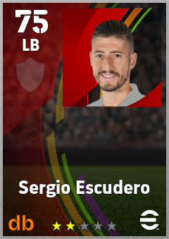 Sergio Escudero — LB, OVR 75, MAX 75