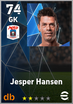 Jesper Hansen — GK, OVR 74, MAX 74