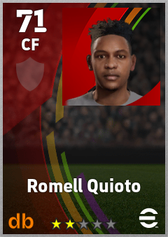 Romell Quioto — CF, OVR 71, MAX 71