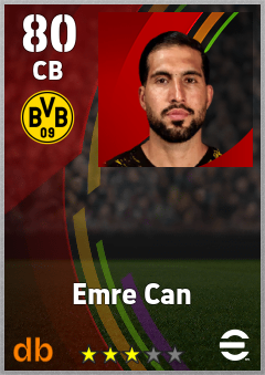 Emre Can — CB, OVR 80, MAX 80