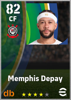 Memphis Depay — CF, OVR 82, MAX 89