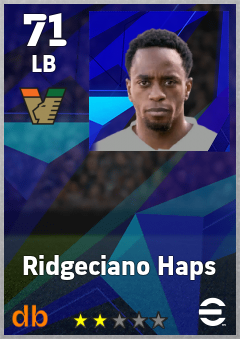 Ridgeciano Haps — LB, OVR 71, MAX 71