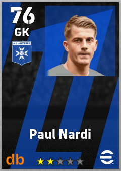 Paul Nardi — GK, OVR 76, MAX 76