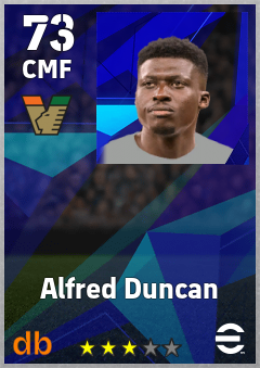 Alfred Duncan — CMF, OVR 73, MAX 73
