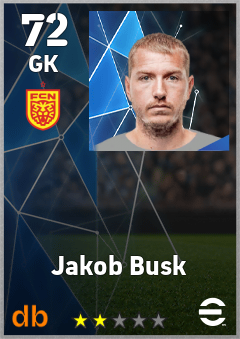 Jakob Busk — GK, OVR 72, MAX 72