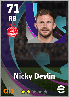 Nicky Devlin eFootball player card