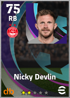 Nicky Devlin eFootball player card