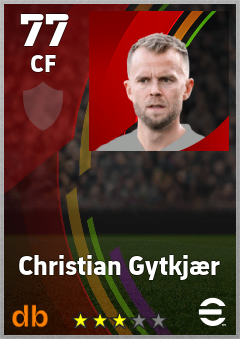 Christian Gytkjær — CF, OVR 77, MAX 77