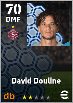 David Douline — DMF, OVR 70, MAX 70