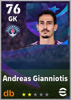 Andreas Gianniotis — GK, OVR 76, MAX 76