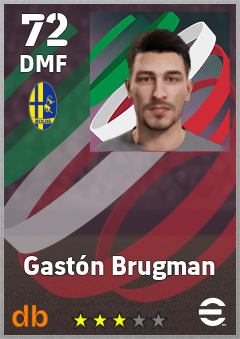 Gastón Brugman — DMF, OVR 72, MAX 72