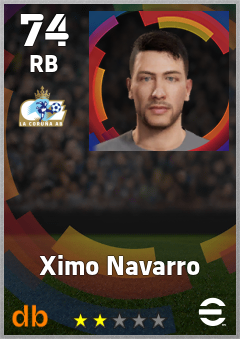 Ximo Navarro — RB, OVR 74, MAX 74