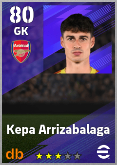 Kepa Arrizabalaga — GK, OVR 80, MAX 88