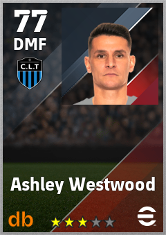 Ashley Westwood — DMF, OVR 77, MAX 77