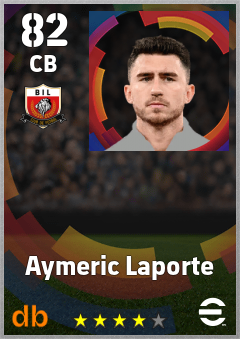 Aymeric Laporte — CB, OVR 82, MAX 90
