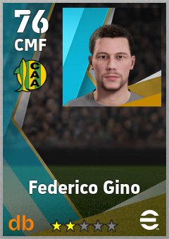 Federico Gino — CMF, OVR 76, MAX 76