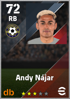 Andy Nájar eFootball player card