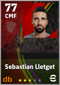 Sebastian Lletget eFootball player card