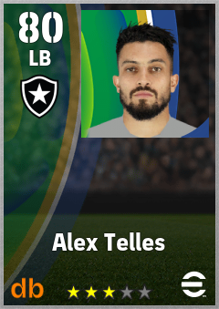 Alex Telles — LB, OVR 80, MAX 80
