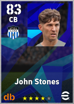 John Stones — CB, OVR 83, MAX 90