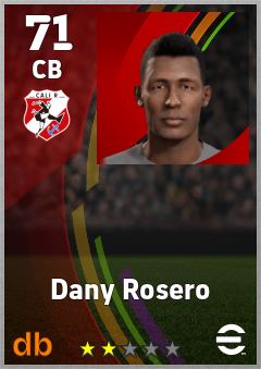 Dany Rosero — CB, OVR 71, MAX 71