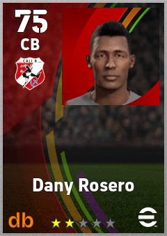 Dany Rosero — CB, OVR 75, MAX 75