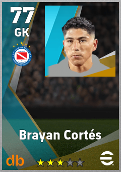 Brayan Cortés — GK, OVR 77, MAX 77