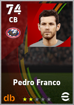 Pedro Franco — CB, OVR 74, MAX 74
