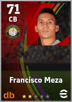 Francisco Meza — CB, OVR 71, MAX 71
