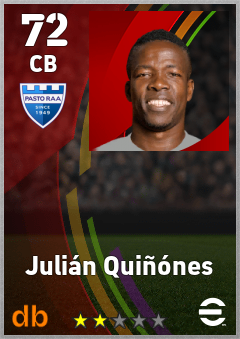 Julián Quiñónes — CB, OVR 72, MAX 72