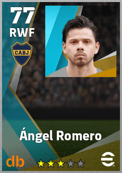 Ángel Romero — RWF, OVR 77, MAX 77