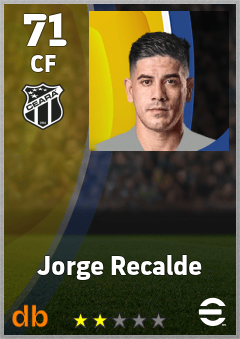 Jorge Recalde — CF, OVR 71, MAX 71