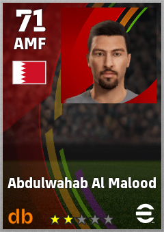 Abdulwahab Al Malood — AMF, OVR 71, MAX 71