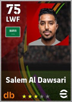 Salem Al Dawsari eFootball player card