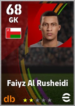 Faiyz Al Rusheidi — GK, OVR 68, MAX 68