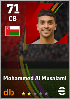 Mohammed Al Musalami — CB, OVR 71, MAX 71