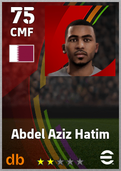 Abdel Aziz Hatim — CMF, OVR 75, MAX 75