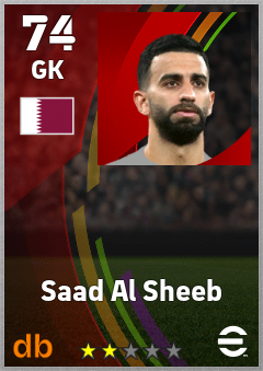 Saad Al Sheeb — GK, OVR 74, MAX 74