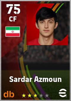 Sardar Azmoun eFootball player card