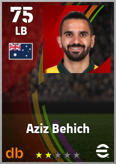 Aziz Behich — LB, OVR 75, MAX 75