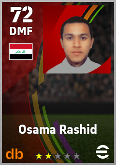 Osama Rashid — DMF, OVR 72, MAX 72