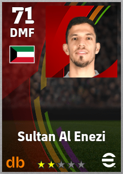 Sultan Al Enezi — DMF, OVR 71, MAX 71