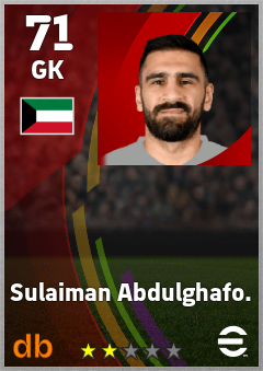 Sulaiman Abdulghafo. — GK, OVR 71, MAX 71