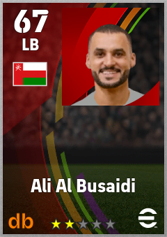 Ali Al Busaidi — LB, OVR 67, MAX 67