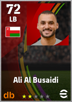 Ali Al Busaidi — LB, OVR 72, MAX 72