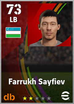 Farrukh Sayfiev — LB, OVR 73, MAX 73