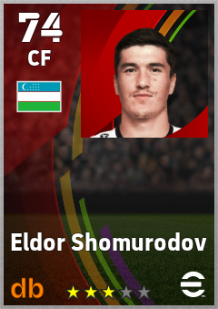 Eldor Shomurodov eFootball player card