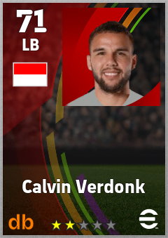 Calvin Verdonk eFootball player card