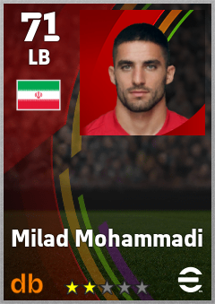 Milad Mohammadi eFootball player card