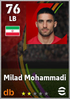 Milad Mohammadi — LB, OVR 76, MAX 76
